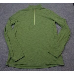 Lululemon Surge Warm 1/2 Zip Mens L Green Pullover Performance Running Shirt